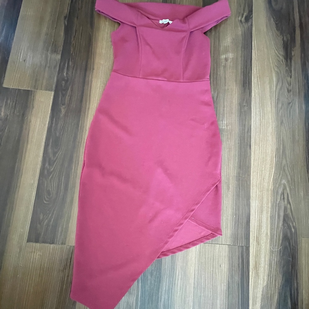 Off-Shoulder Pink Dress